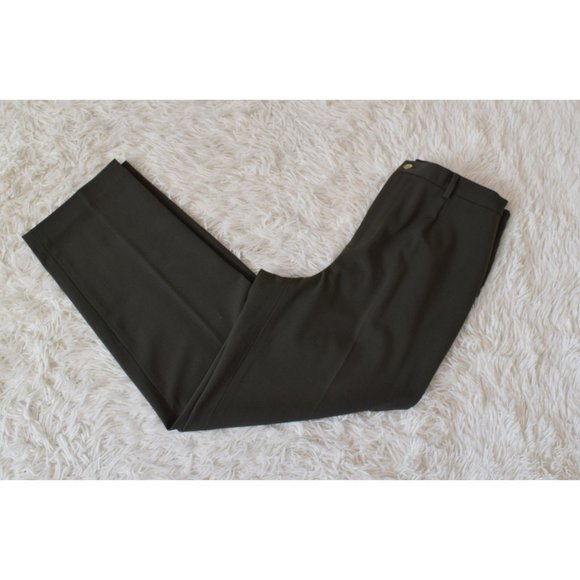 Vintage 80s Olive Green Stretch Pants size 12P | 32 waist - Picture 9 of 10